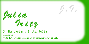 julia iritz business card